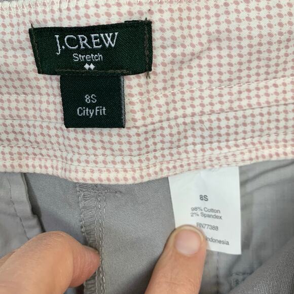 J. Crew City Fit Wide Leg Chino Pants Size 8 Short - Picture 5 of 8